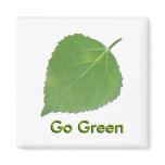 Go Green Square Magnet Go Green Square Magnet