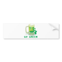 Go Green St Patricks Day Beer bumper stickers by doonidesigns Go Green St Patricks Day Beer bumper stickers