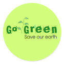 Go Green! stickers