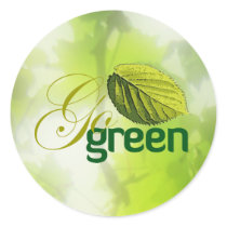 Go Green Round Sticker