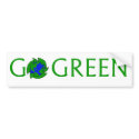Go Green Sticker bumper stickers