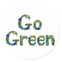 Go Green Stickers by atteestude Go Green Stickers
