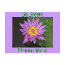 Go Green! The future blooms postcards by spiralpipedream Go Green! The future blooms postcards