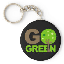 Go Green Tree Recycle Keychains