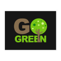 Go Green Tree Recycle Post Cards
