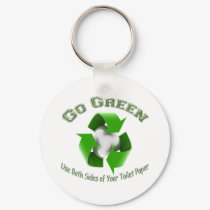 Go Green-Use both sides..... keychains by TemplateTest Go Green-Use both sides..... keychains
