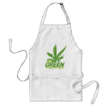 Go Green Weed aprons by Zerotees Go Green Weed aprons