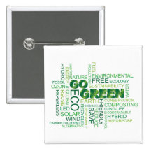 Go Green Word Cloud Button