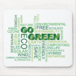 Go Green Word Cloud Mousepad