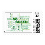 Go Green Word Cloud Postage