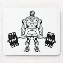 GO HEAVY OR GO HOME LOGO WEAR MOUSE PAD
