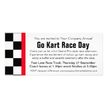 Go kart race day corporate group event invitation