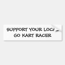 Go Kart Racer Bumper Sticker