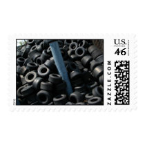 Go Kart Tires Postage Stamp