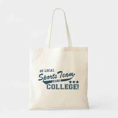 Go Local Sports Team and or College Canvas Bags