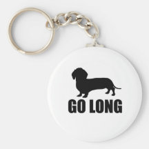 Go Long Dacshund Keychain