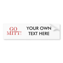 GO MITT BUMPER STICKERS