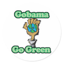 Go Obama Go Green Stickers