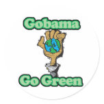 Go Obama Go Green Stickers