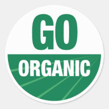 Go Organic Round Stickers
