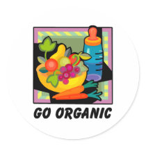 Go Organic Round Sticker