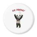 Go Panda Badminton Fridge Magnet