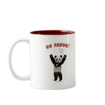 Go Panda Badminton Coffee Mugs