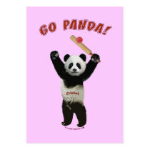 Go Panda Bear Cricket Business Card Templates