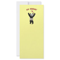 Go Panda Bear Cricket rack cards by HappyDoggies Go Panda Bear Cricket rack cards