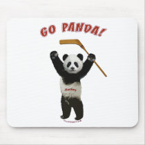 Go Panda Hockey Bear Mousepad