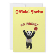 Go Panda Ping Pong Invitations