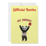Go Panda Ping Pong Invitations