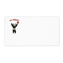 Go Panda Ping Pong Custom Shipping Label