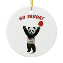 Go Panda Ping Pong Christmas Tree Ornaments