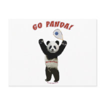 Go Panda Racquetball Postcard