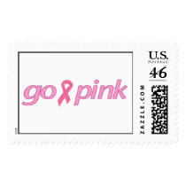 Go Pink Postage Stamps