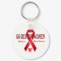 Go Red Defeat Heart Disease keychains