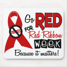 Go Red For Red Ribbon Week Mouse Pad