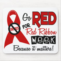 Go Red For Red Ribbon Week Mouse Pad