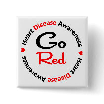 GO RED Heart Disease Buttons