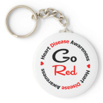 GO RED Heart Disease Keychain