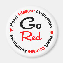 GO RED Heart Disease Refrigerator Magnet