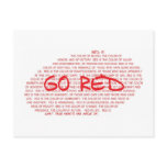 GO RED- Prevent Cardiovascular Disease Postcards