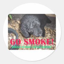 GO SMOKE ROUND STICKERS
