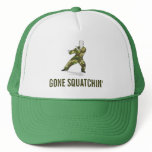 Go Squatchin' Bigfoot Hunter In Camo Fatigues Hat