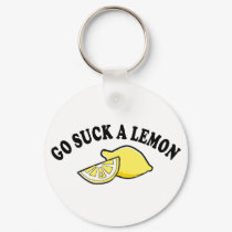 Go Suck A Lemon keychains by cdandc Go Suck A Lemon keychains