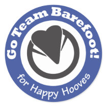 Go Team Barefoot! Sticker stickers