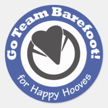 Go Team Barefoot! Sticker