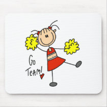 Go Team Cheerleader Mousepad