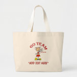 Go Team Cheerleader Tote Bag